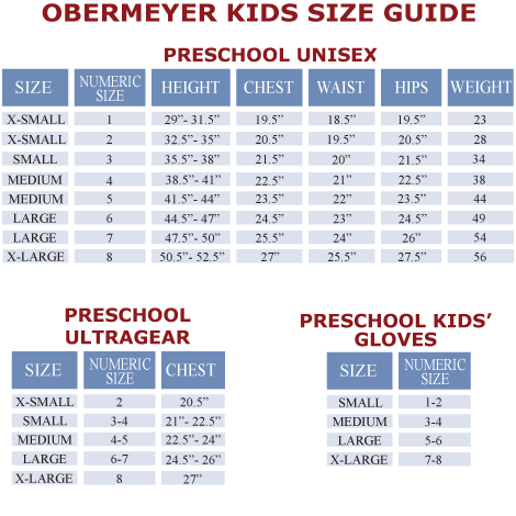 Obermeyer Glove Size Chart