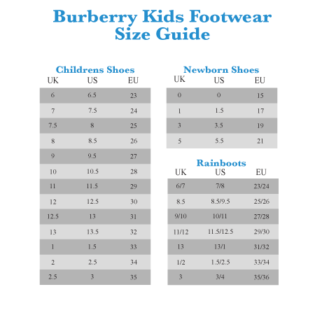 baby shoe size guide