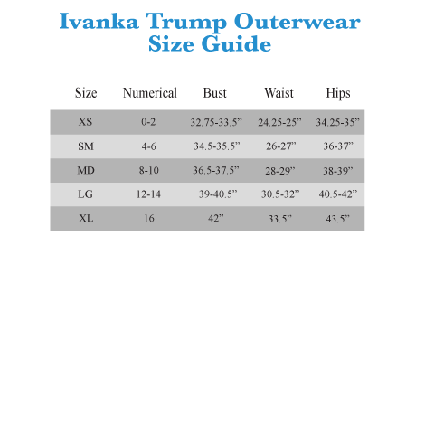 Ivanka Trump Plus Size Chart